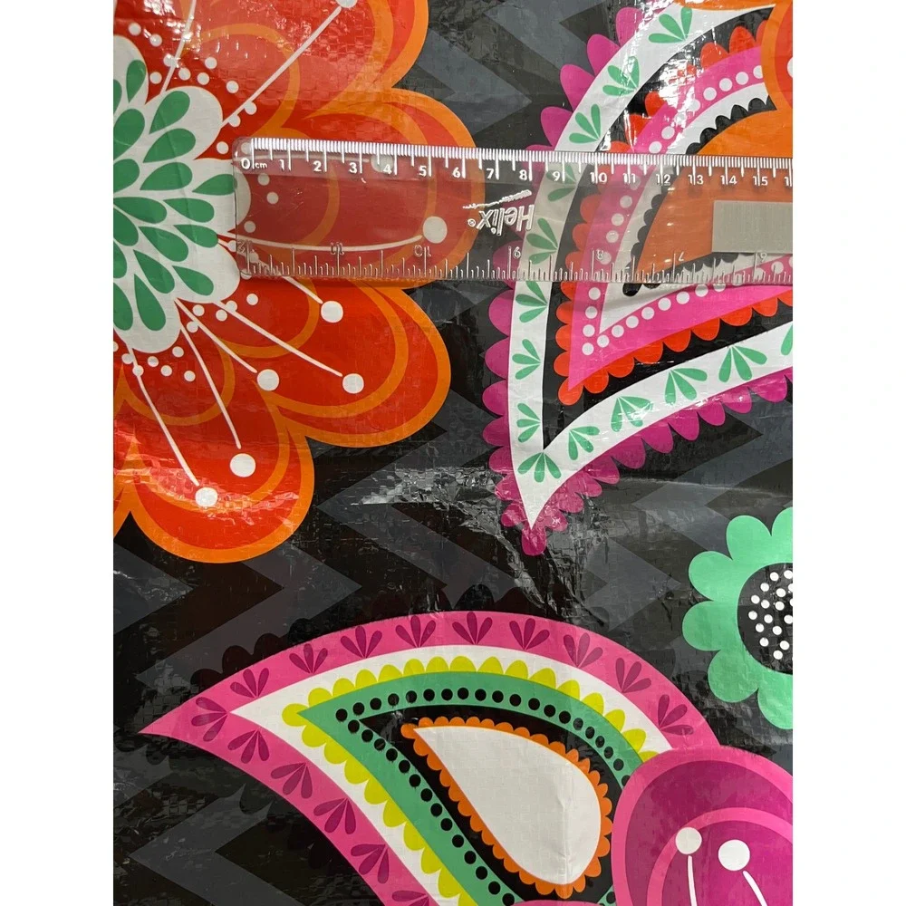 Vera Bradley Reusable Tote Bag Floral‎ Paisley Chevron Black Pink Recycled